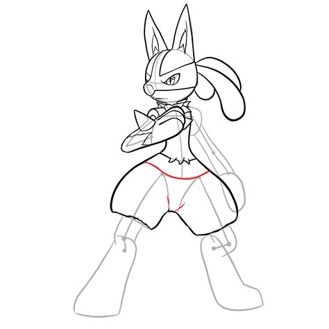 How to draw Lucario (SSBU) .